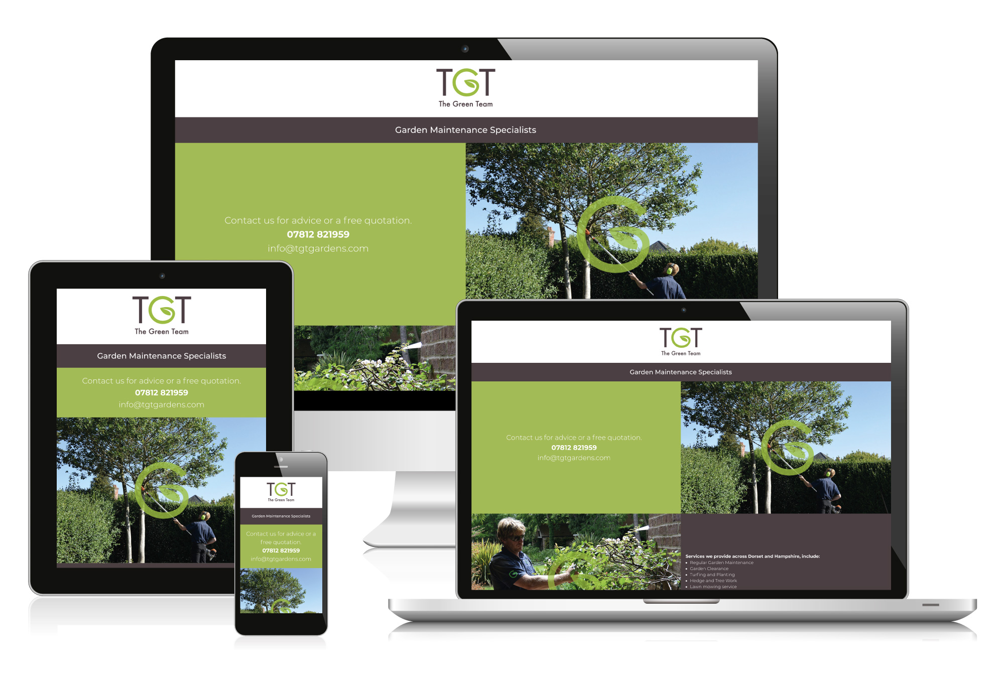 website design for bournemouth based gardener
